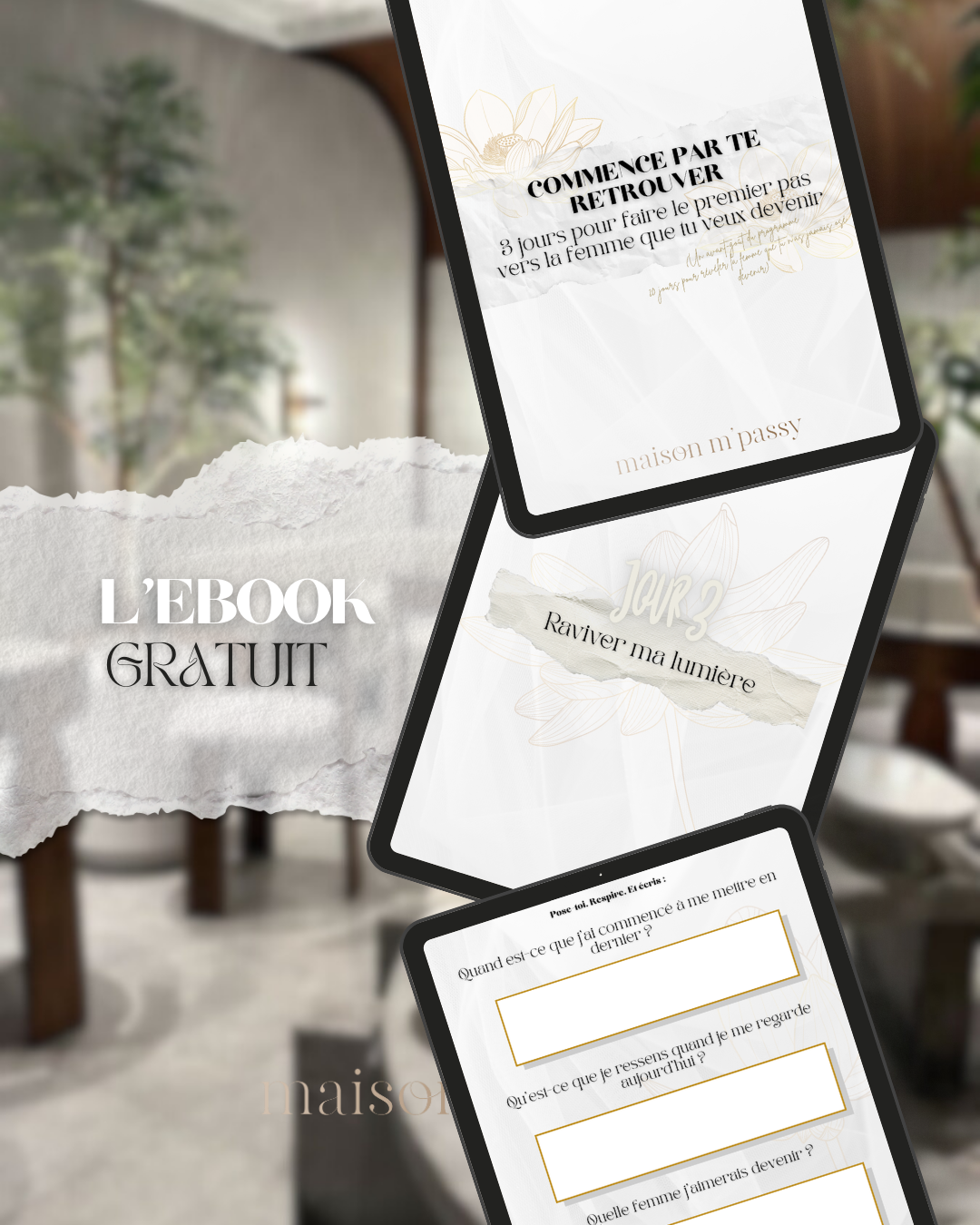 E-book Offert – 3 jours pour te retrouver (le début d’une nouvelle version de toi)